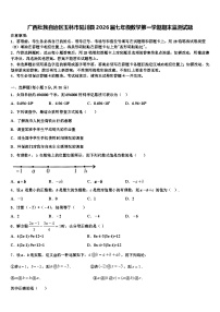 广西壮族自治区玉林市陆川县2026届七年级数学第一学期期末监测试题含解析