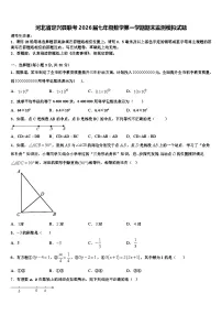 河北省定兴县联考2026届七年级数学第一学期期末监测模拟试题含解析
