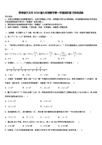 贵州省兴义市2026届七年级数学第一学期期末复习检测试题含解析