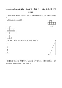 2025-2026学年山东省济宁市高新区九年级（上）期中数学试卷（五四学制）（有答案和解析）