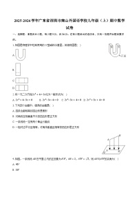 2025-2026学年广东省深圳市南山外国语学校九年级（上）期中数学试卷（有答案和解析）
