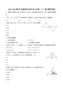 2025-2026学年江苏省扬州市邗江区八年级（上）期中数学试卷 （有答案和解析）