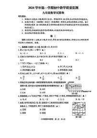 浙江省丽水市2024-2025学年九年级上学期1月期末考试数学试卷