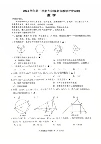 浙江省台州市2024—-2025学年九年级上学期期末数学卷