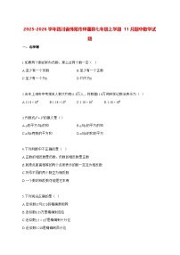 2025—2026学年四川省绵阳市梓潼县七年级上册11月期中数学试卷 [有答案]