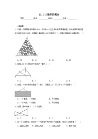 初中数学人教版（2024）八年级上册（2024）13.1 三角形的概念一课一练