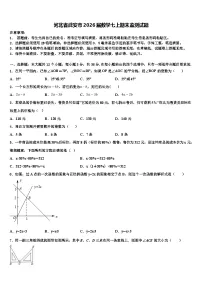 河北省武安市2026届数学七上期末监测试题含解析