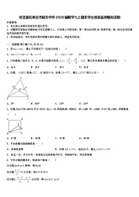 河北省石家庄市同文中学2026届数学七上期末学业质量监测模拟试题含解析