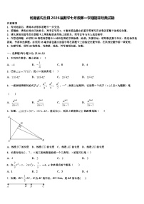 河南省沈丘县2026届数学七年级第一学期期末经典试题含解析