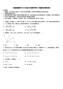 河南省舞钢市2026届七年级数学第一学期期末调研试题含解析