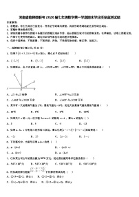 河南省临颍县联考2026届七年级数学第一学期期末学业质量监测试题含解析