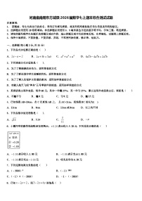 河南省南阳市方城县2026届数学七上期末综合测试试题含解析