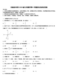 河南省汝州市2026届七年级数学第一学期期末达标测试试题含解析