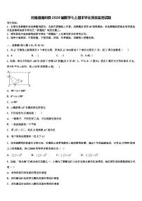 河南省南和县2026届数学七上期末学业质量监测试题含解析