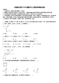 河南省汝州市2026届数学七上期末联考模拟试题含解析