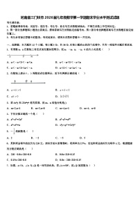 河南省三门峡市2026届七年级数学第一学期期末学业水平测试试题含解析