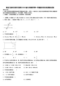 黑龙江省哈尔滨市巴彦县2026届七年级数学第一学期期末综合测试模拟试题含解析