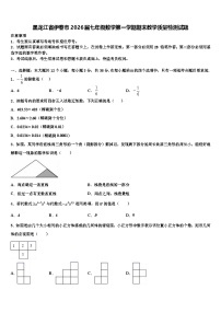 黑龙江省伊春市2026届七年级数学第一学期期末教学质量检测试题含解析
