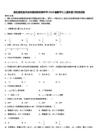 湖北省恩施市龙凤镇民族初级中学2026届数学七上期末复习检测试题含解析