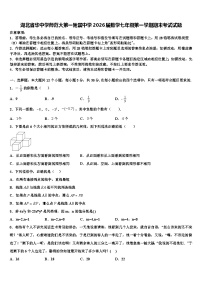 湖北省华中学师范大第一附属中学2026届数学七年级第一学期期末考试试题含解析