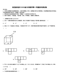 湖北省恩施市2026届七年级数学第一学期期末经典试题含解析