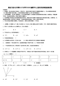 黑龙江省大庆市第六十九中学2026届数学七上期末质量跟踪监视试题含解析
