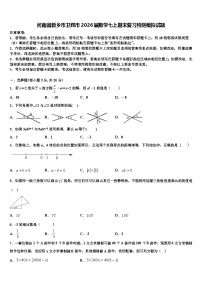 河南省新乡市卫辉市2026届数学七上期末复习检测模拟试题含解析