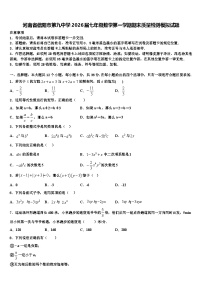 河南省信阳市第九中学2026届七年级数学第一学期期末质量检测模拟试题含解析