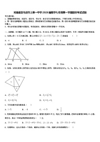 河南省驻马店市上蔡一中学2026届数学七年级第一学期期末考试试题含解析
