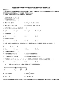 河南省新乡市辉县2026届数学七上期末学业水平测试试题含解析