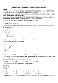 湖南省华容县2026届数学七年级第一学期期末考试试题含解析