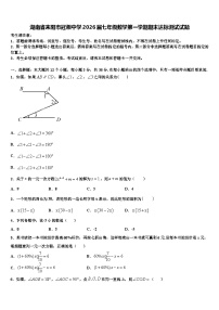 湖南省耒阳市冠湘中学2026届七年级数学第一学期期末达标测试试题含解析