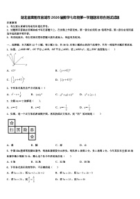 湖北省襄阳市宜城市2026届数学七年级第一学期期末综合测试试题含解析