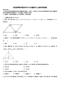 湖北省枣阳市阳光中学2026届数学七上期末预测试题含解析