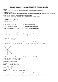湖北省枣阳阳光学校2026届七年级数学第一学期期末监测试题含解析
