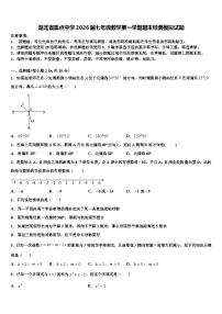 湖北省重点中学2026届七年级数学第一学期期末经典模拟试题含解析