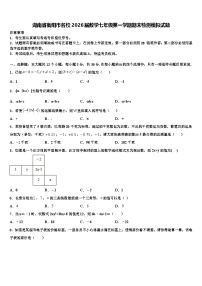湖南省衡阳市名校2026届数学七年级第一学期期末检测模拟试题含解析