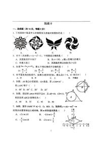 2025北京北师大附中初三（上）统练八数学试卷