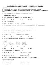 湖北武汉黄陂区2026届数学七年级第一学期期末学业水平测试试题含解析