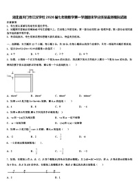 湖北省天门市江汉学校2026届七年级数学第一学期期末学业质量监测模拟试题含解析