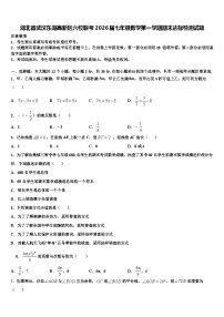 湖北省武汉东湖高新区六校联考2026届七年级数学第一学期期末达标检测试题含解析