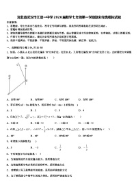 湖北省武汉市江夏一中学2026届数学七年级第一学期期末经典模拟试题含解析