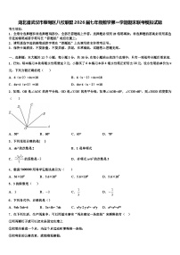 湖北省武汉市蔡甸区八校联盟2026届七年级数学第一学期期末联考模拟试题含解析