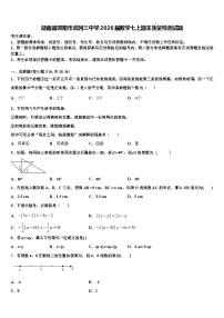 湖南省邵阳市武冈三中学2026届数学七上期末质量检测试题含解析