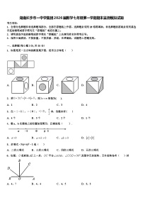 湖南长沙市一中学集团2026届数学七年级第一学期期末监测模拟试题含解析