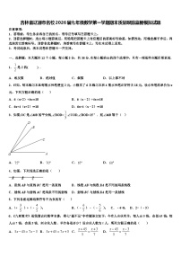 吉林省辽源市名校2026届七年级数学第一学期期末质量跟踪监视模拟试题含解析