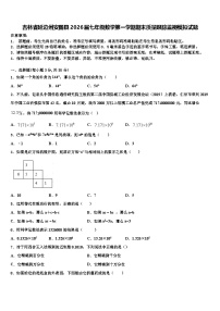 吉林省延边州安图县2026届七年级数学第一学期期末质量跟踪监视模拟试题含解析
