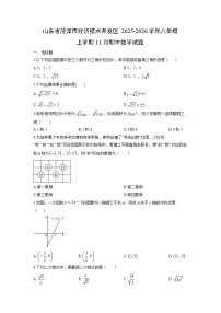 山东省菏泽市经济技术开发区2025-2026学年八年级上学期11月期中数学试卷（学生版）