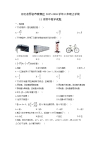 河北省邢台市襄都区2025-2026学年八年级上学期11月期中数学试卷（学生版）