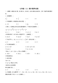 江苏省无锡市七校联考2024-2025学年七年级上学期期中考试数学试卷